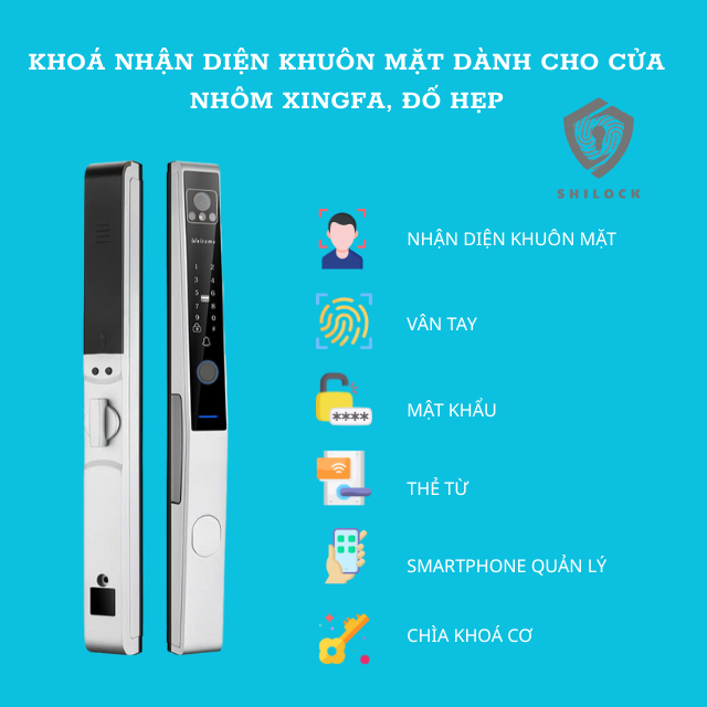Khoá cửa nhận diện khuôn mặt SHILOCK SLN-05