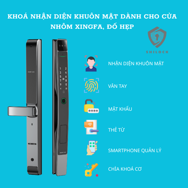 Khoá cửa nhận diện khuôn mặt SHILOCK SLN-04