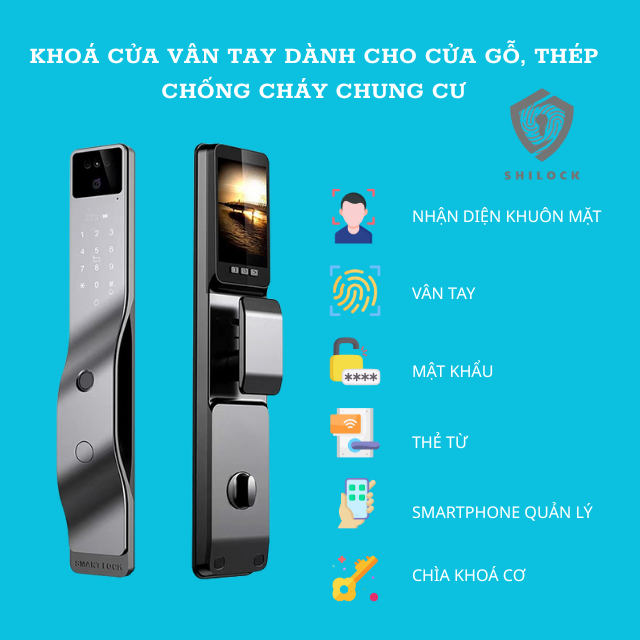 Khoá cửa nhận diện khuôn mặt SHILOCK SL-F7